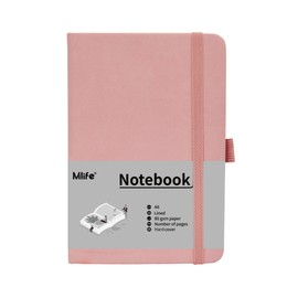 A6 Small Journal Notebook, Lined Pocket Notebook with Pen Holder, Mini Notebook Hardcover, 192 Pages, 3.9 inches * 5.5 inches Jurnal for Women and Man（1PACK Pink）