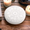 Selenite Charging Plate with Zodiac Sign "Astrology" Engraving Diameter 10.5