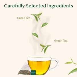 VAHDAM, Original Himalayan Green Tea (30 Count) High Grown, Non GMO, Gluten Free, Med Caffeine | Earthy & Smooth | Resealable & Individually Wrapped | Plant-Based Pyramid Tea Bags