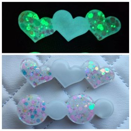 Handmade Hair Clips Glowing In The Dark Hair Accessories Hair Pins Lot Of 2