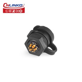 CNLINKO LP-12 Industrial Waterproof Connector IP68 Circular Connector Quick Plugging Aviation Connector PBT Plastic Shell Connector Fast Release Connector M12 2-8 Pin Threaded Socket (7 Pin)