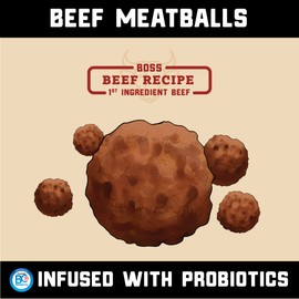 Boss Dog Boss Proballs Meatball Treats for Dogs & Cat, Beef Recipe, 3 oz Bag (Bag of 2)