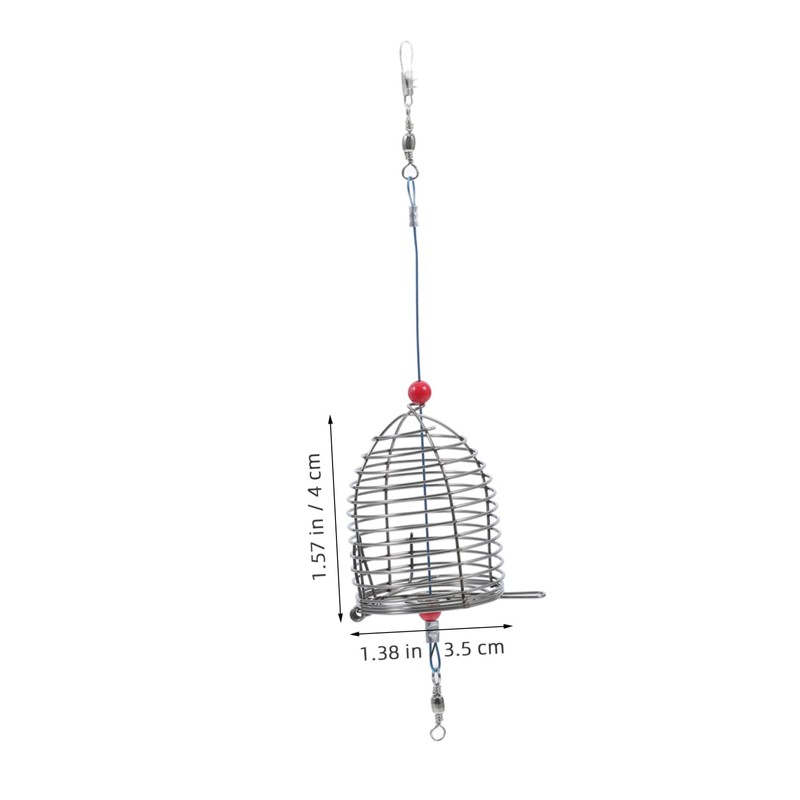 Mipcase 5pcs Small Stainless Steel Fishing Bait Trap Cage Durable