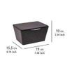 Wenko Brasil Storage Basket / Storage Box with Lid, 15.5