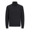 JACK & JONES Male Turtleneck Pullover Plain Turtleneck Sweater, black