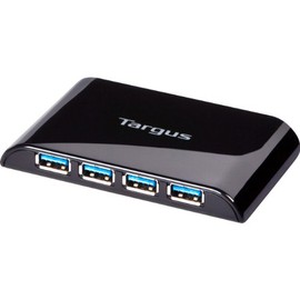 Targus 4-Port USB 3.0 SuperSpeed Hub with AC Adapter and 5-Foot Cable (ACH119US)