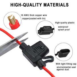 8 Set In Line Blade Fuse Holder, Bolatus Standard Fuse Holder 16AWG Car Truck Automotive Fuse Holder Waterproof with 8pcs 20A Standard Blade Fuse