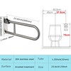 FlySkip Fold Down Grab Bar - 24" Stainless Steel Flip-Up