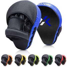 Xnature Boxing Equipment Punching Gloves Thai Pads Boxing Training Mitts Kickboxing Pad Punch Pad Boxing Mitts Punching Pad (Punching Mitts A pair Blue)