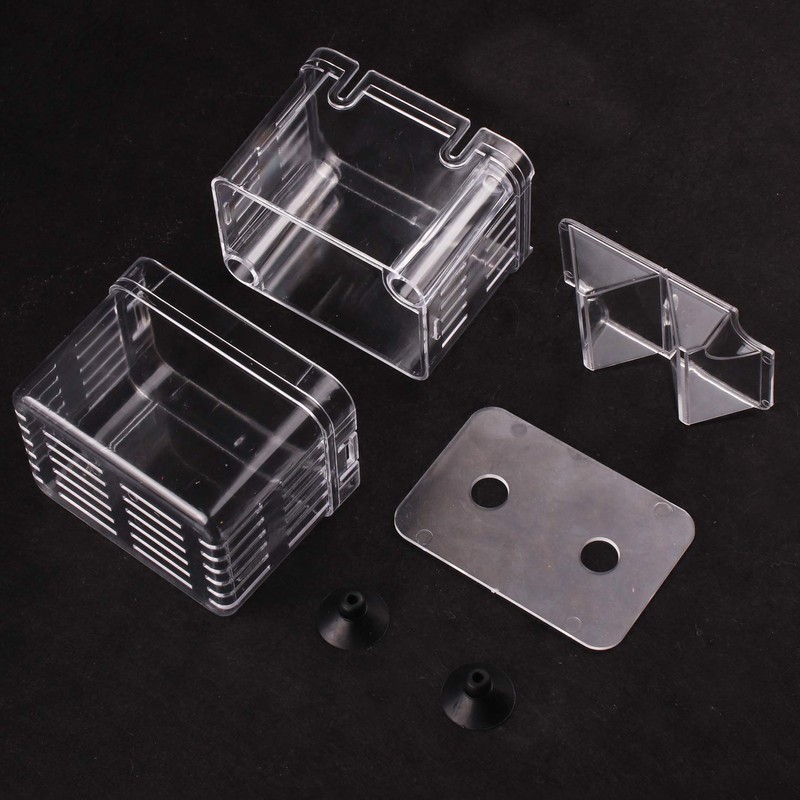 Tiberham Fish Breeding Box, Acrylic Floating Fish Hatchery Isolation Box,