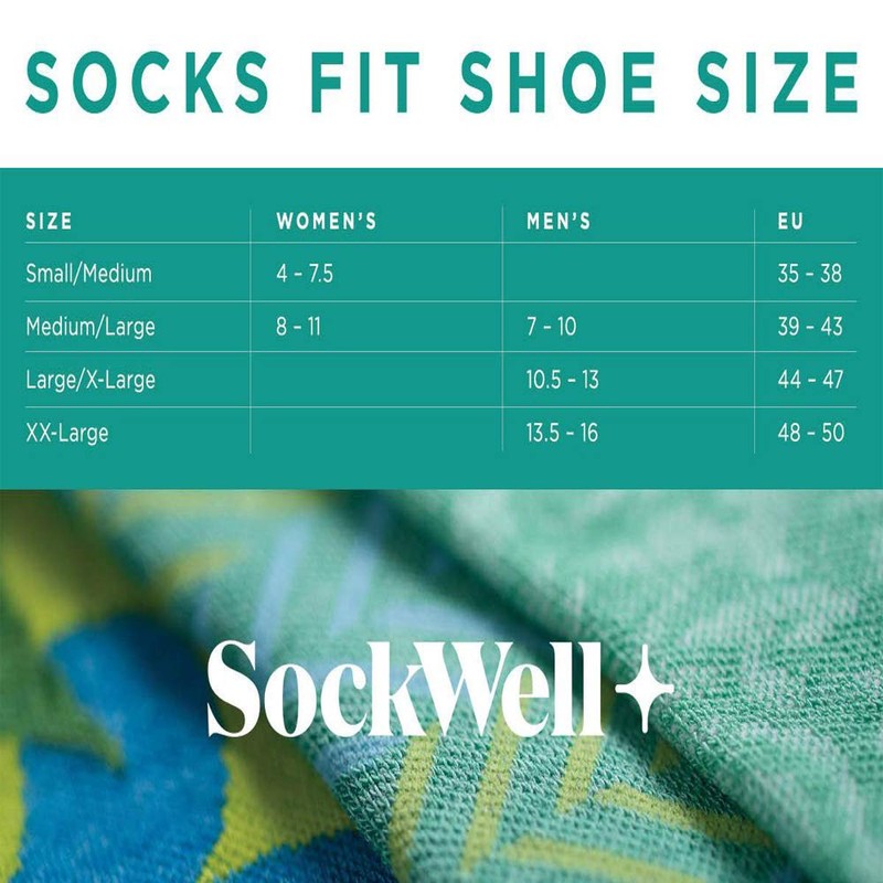 Sockwell Men's Zig Crew Sock, Denim - L/XL