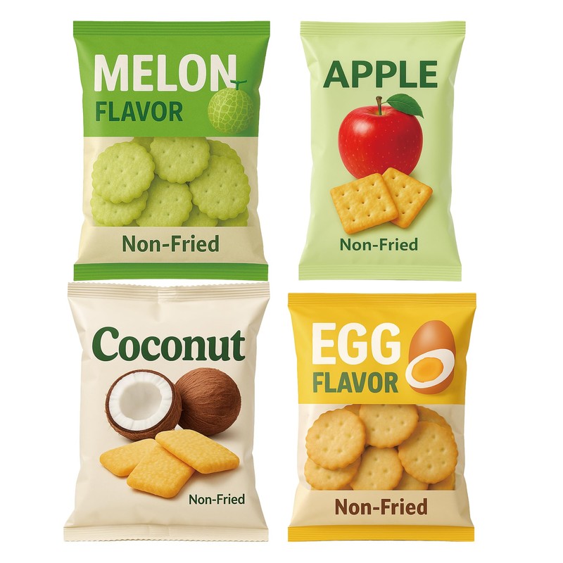 Non Fried Melon Flavor Cracker 280g (9.87oz), Pack of 5