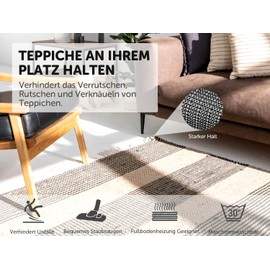 aboveBED Non-Slip Mat for Carpet 70 x 140 cm, Carpet Non-Slip Mat, Carpet Underlay, Non-Slip Carpet Stopper, Non-Slip Mat, Multi-Purpose for Drawers, Shelves (Black)