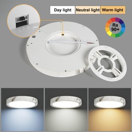 LVL LED Ceiling Light 18W, Round Flush Mount with Marble Texture, CCT Adjustable & Easy Install, Modern Lighting for Living Room, Bedroom, Kitchen, Bathroom (9 Inch)
