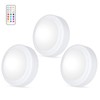 Yiliaw LED Puck Lights with Remote Control, AA Battery Operated,