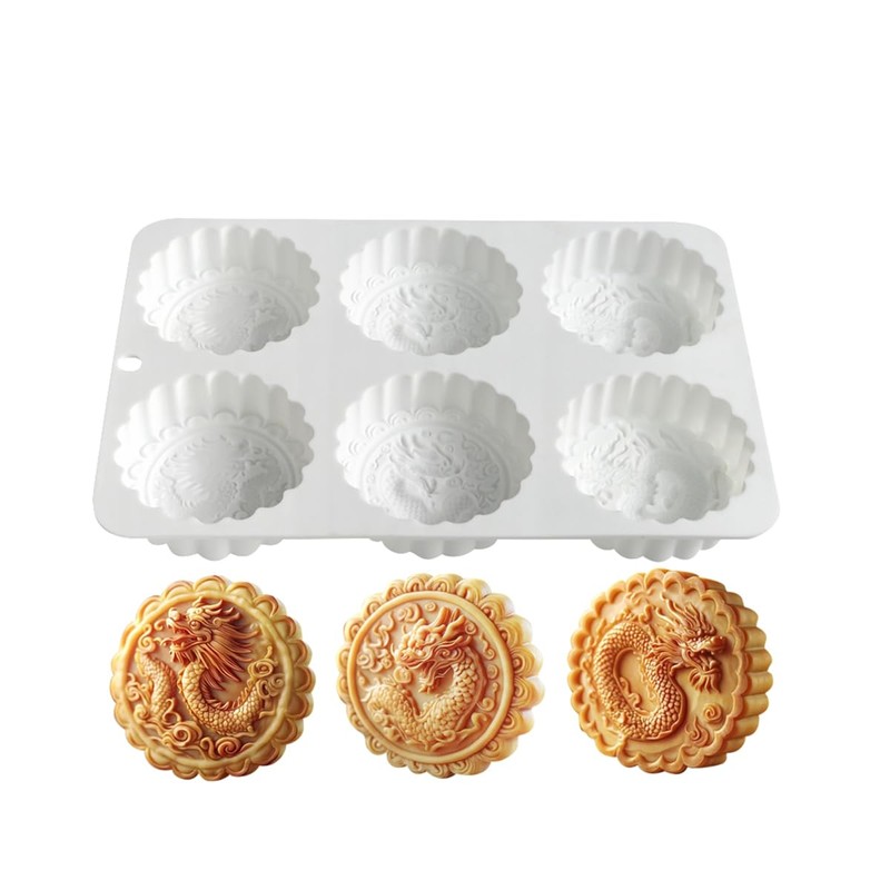 Silicone Dessert Mold for Chocolate Cheesecake, Mousse Molds 6-Cavity Non-Stick