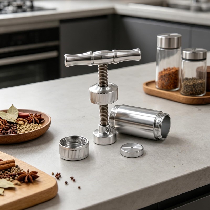 Zatixbu Pollen Press Tool, Heavy Duty Kief Presser with Aluminium