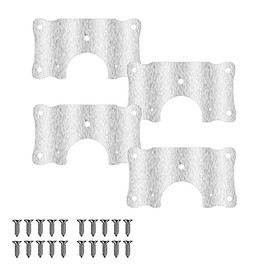 Tiardey 4 Pieces Small Cabinet Hinge Base Stainless Steel Repair Plates Kit, Hinges Reinforce Repair Plates Kit to Protect the Wooden Kitchen Cabinet Door