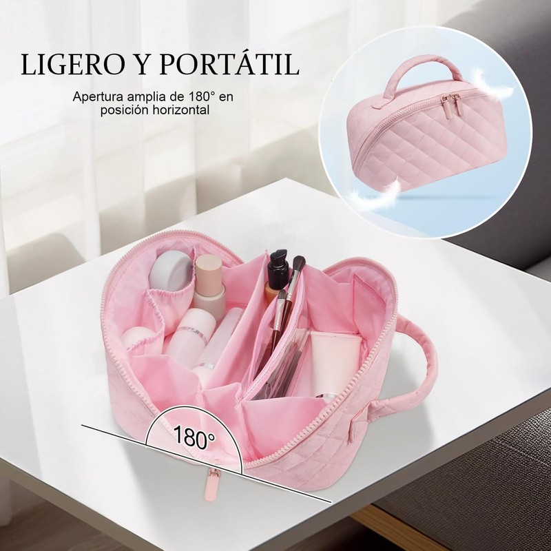 Bolsa de Maquillaje de Viaje, Neceser de Maquillaje para Mujer,