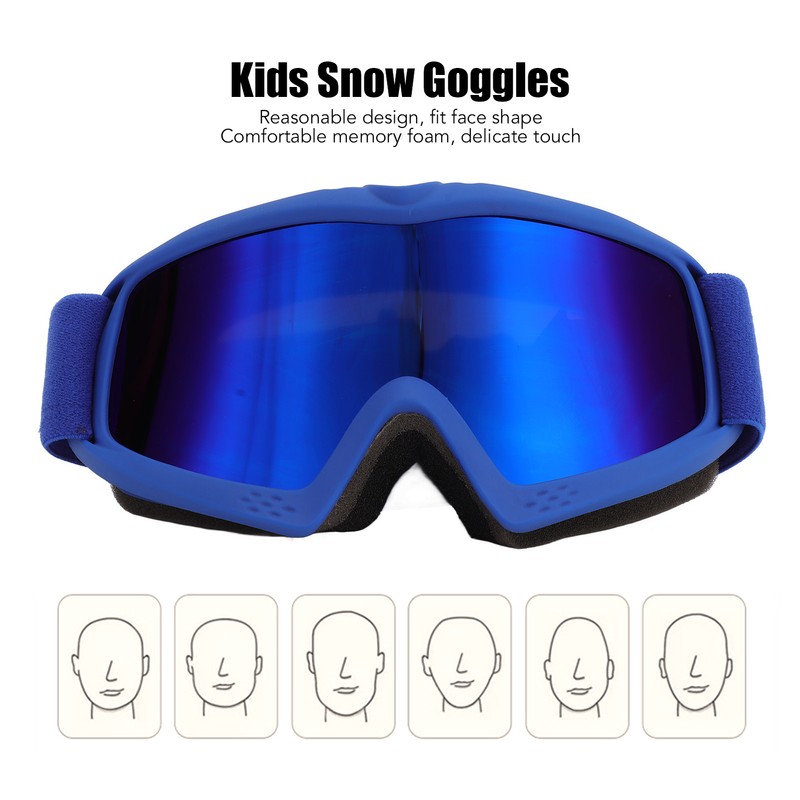 Kids Ski Goggles HD Coating Lens UV Protection Shock Resistance