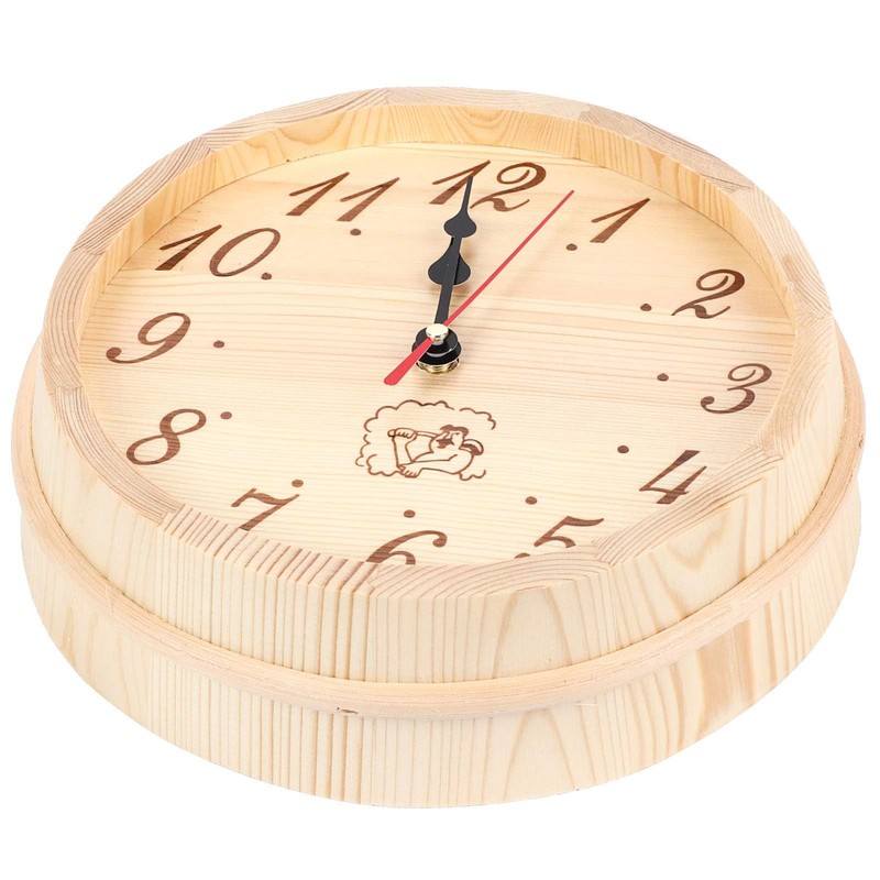 Sauna Wall Clock, Wooden Wall Clock 9 inch Sauna Timer