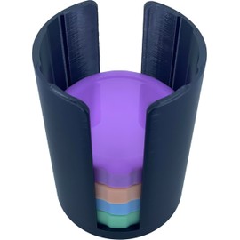 DAM Automation Mason Jar Lid Stack Organizer (Matte Black, Large Mouth - Hexagon)