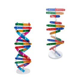 DNA Kit Self Double Helix Model kit Assembling DNA Display Stand Double Helix Model Human Genes Learning Toy Biological Teaching DNA Helix Model Aid Science DNA Models Molecular Model Kit