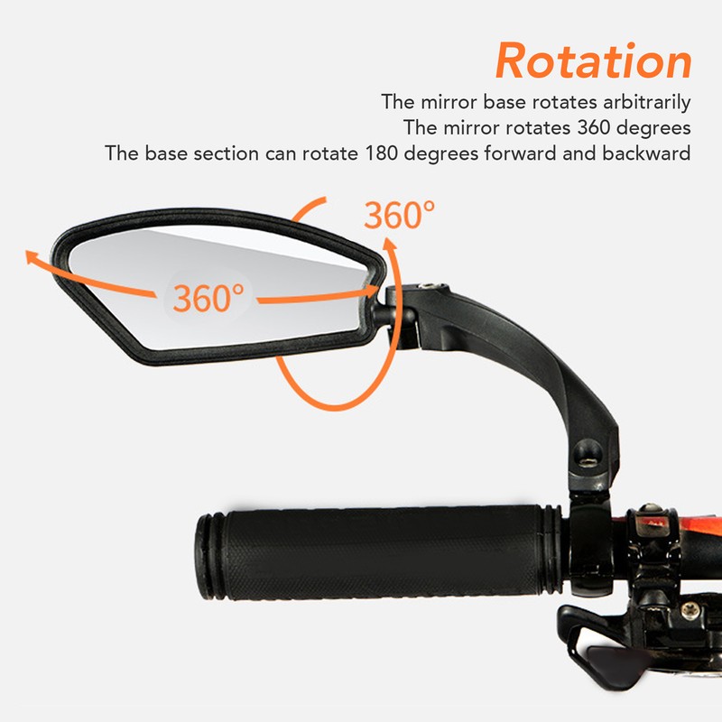Bike Rearview Mirror Left Wide Range Foldable Handlebar Bike Mirror