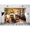 BELECO 7x5ft Fabric Luxury Living Room Backdrop Modern House Interior