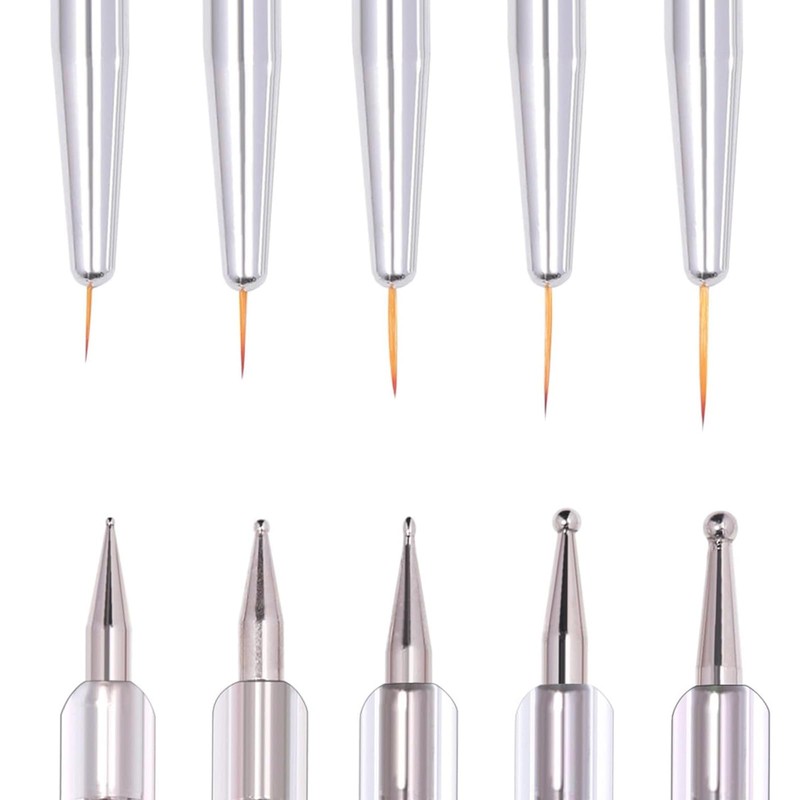 5 pcs Nail Art Brushes, Nail Dotting Tool, Nail Art