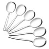 Minekkyes Stainless Steel Buffet Serving Spoon, 6 Pieces Large Table