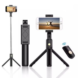 INF Selfie stick and tripod with Bluetooth remote control, Bluetooth selfie stick, camera tripod, wireless selfie stick stick with remote release, for 4.7-6 inch mobile phones