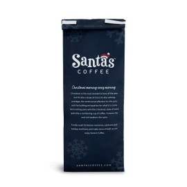 Santa's Coffee North Pole Blend Christmas Coffee - Medium Roast Whole Bean, 12oz - Holiday Seasonal Blend, Flavored Notes, Festive Gift for Coffee Lovers