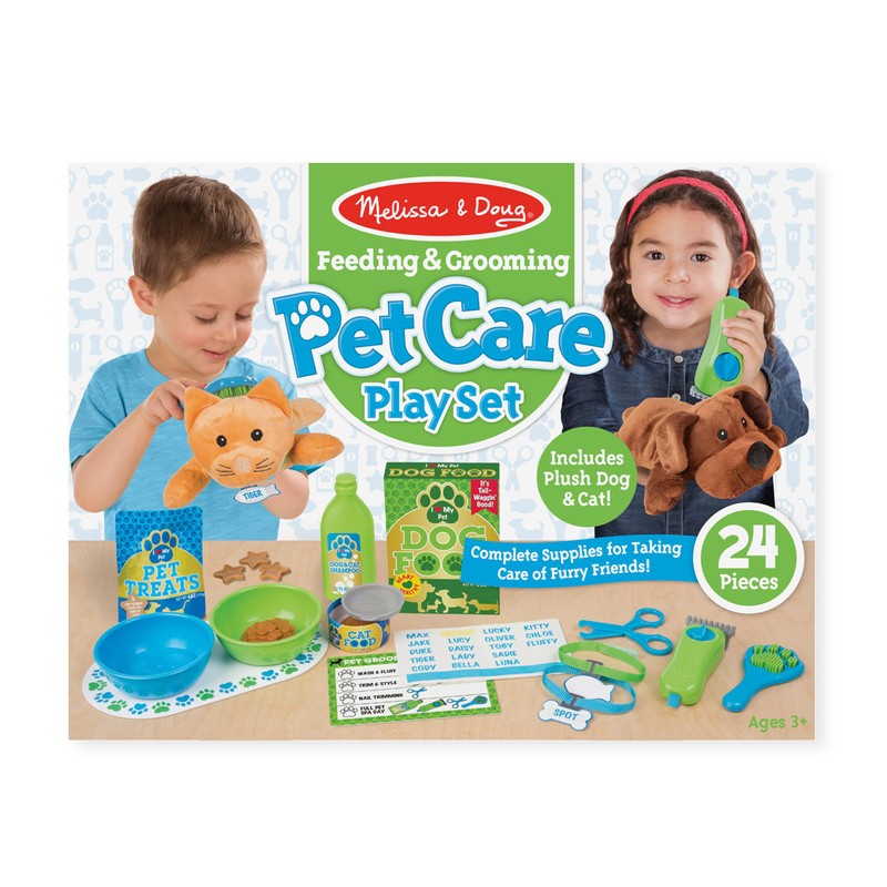 Melissa & Doug Feeding and Grooming Pet Care Play Set