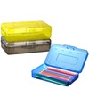 Sooez 3 Pack Pencil Box, Pencil Box for Kids, Plastic