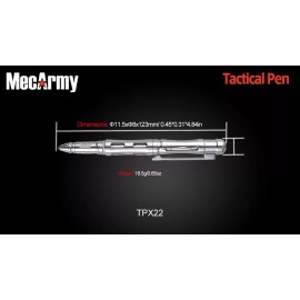 Mecarmy TPX22T Tactical pen, Mecarmy with glow bar insert
