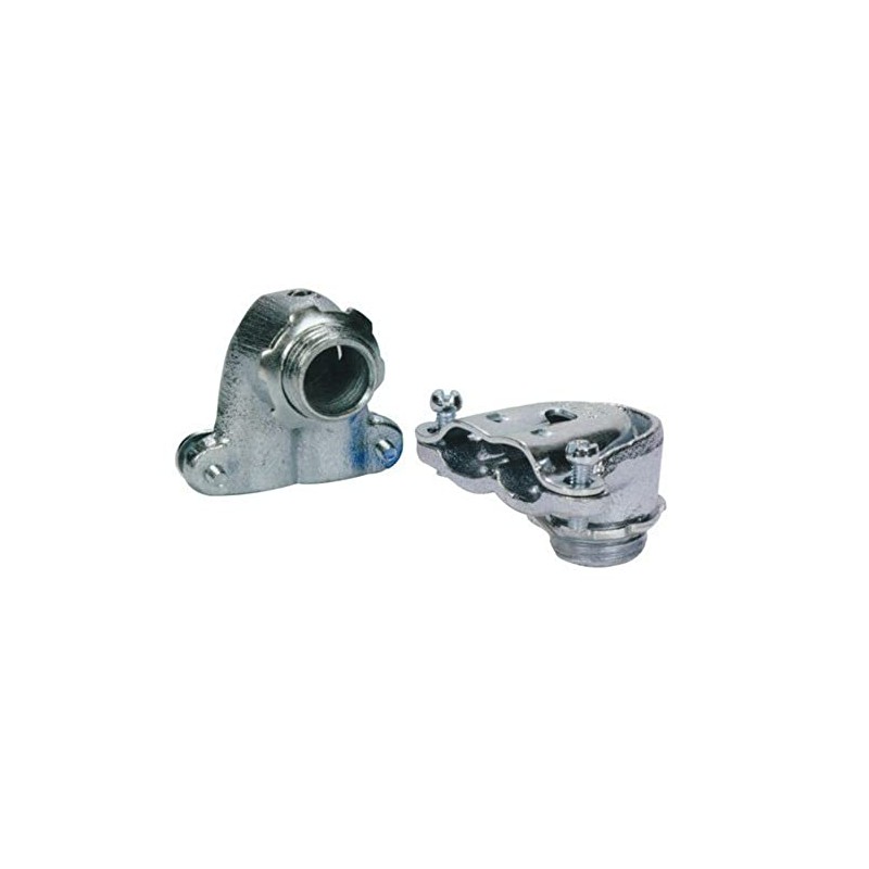 Morris Products 15067 90 Degree Flex Duplex Box Connector, Zinc