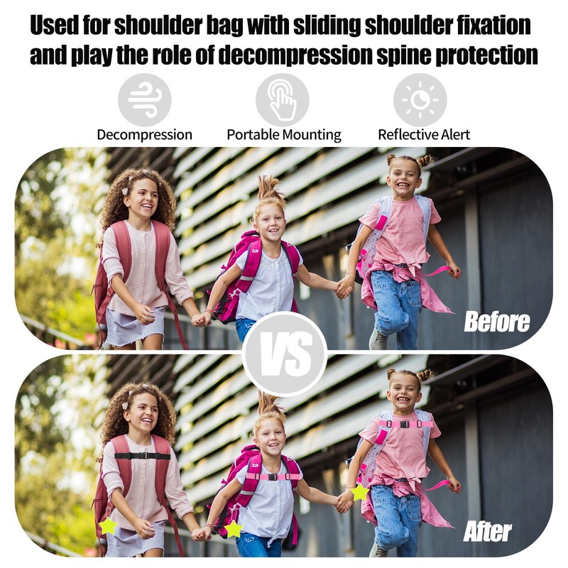 GOWTX 4Pcs Backpack Chest Strap, Sternum Strap Secures for Backpack,