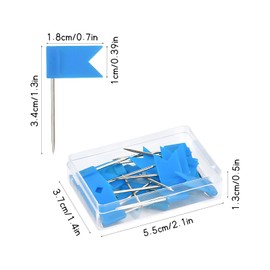 Pinsheng Pack of 160 Marking Flags, Colourful Map Flag Pins with 8 Storage Boxes, Flag Pins for Maps & World Maps, Pin Board and Bulletin (35 mm)