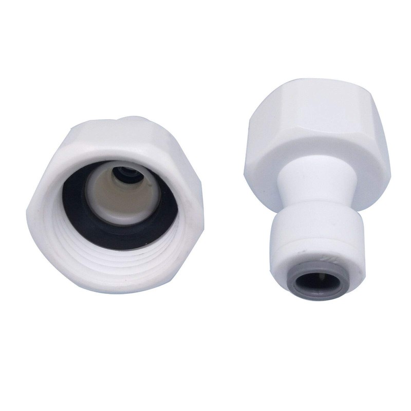 2pcs 1/2" Female Thread to 1/4" Tube Quick Connect Push