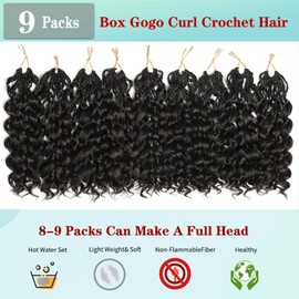 Gogo Curl Crochet Hair 10 Inch 9 Packs Ocean Wave Curly Crochet Hair for Black Women Pre-Looped Deep Wave Water Curly Braiding Extensions (4#, 10 Inch(9 Packs))