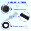 HVDHYY M5 M6 M8 Nut and Bolt Set Black Hex