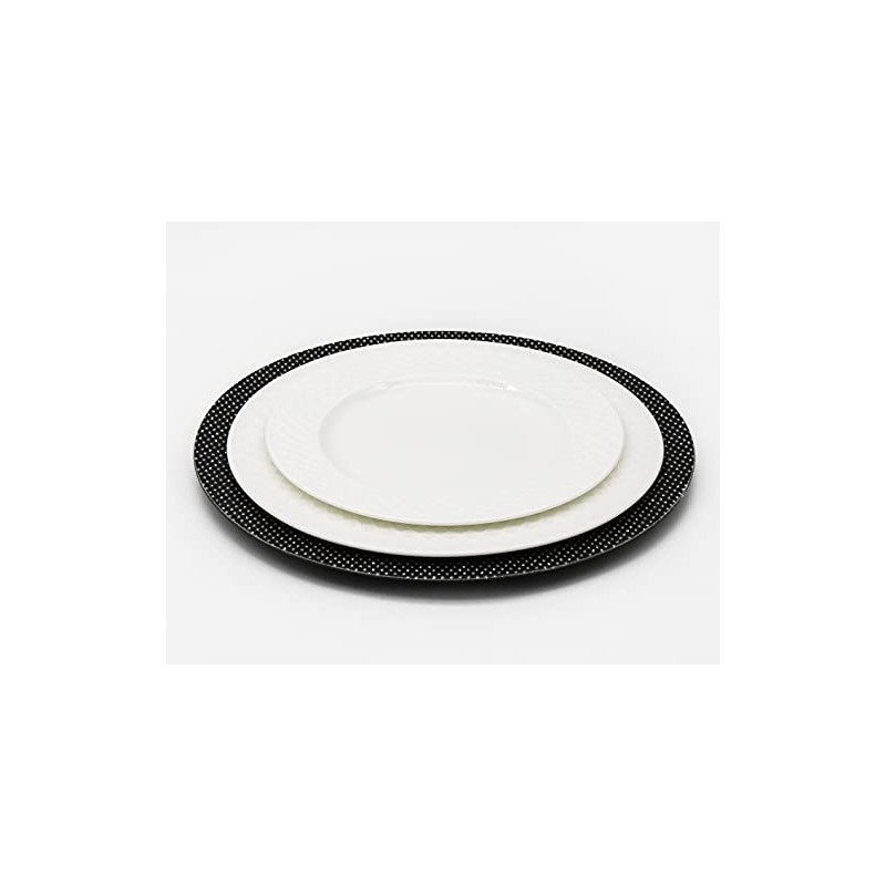 Godinger Charger Plate Black Acrylic – Set of 4