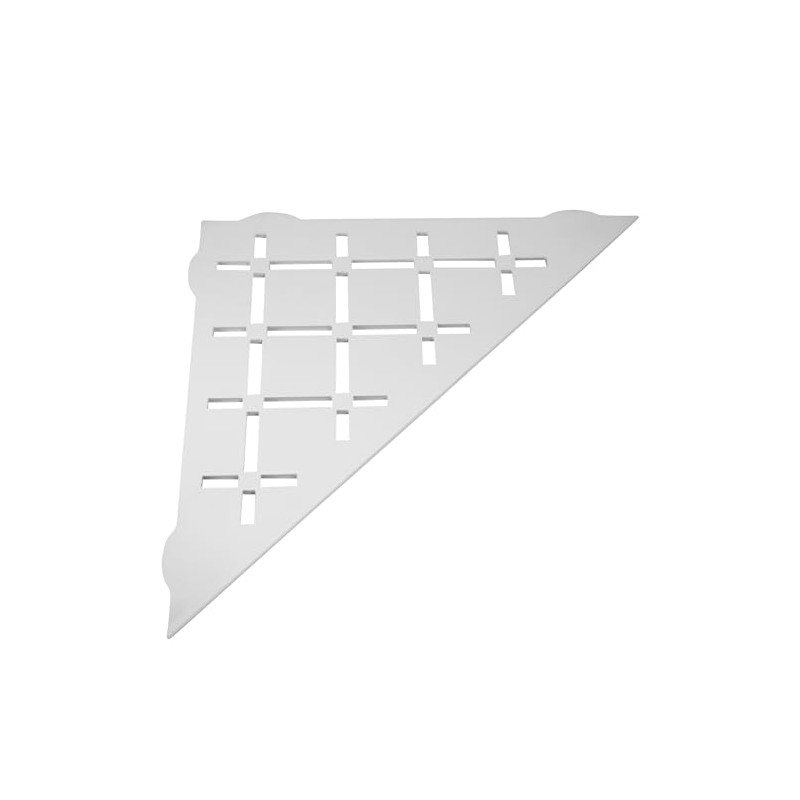 FROSCH Stainless Steel Shower Shelf, Corner - Triangle (White)