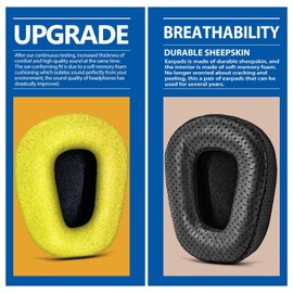 B450-XT B550-XT Replacement Ear Pads Sheepskin Leather Ear Cushion Compatible with B450-XT B550XT Headset I B450 B550 XT Kit Accessories (Black)