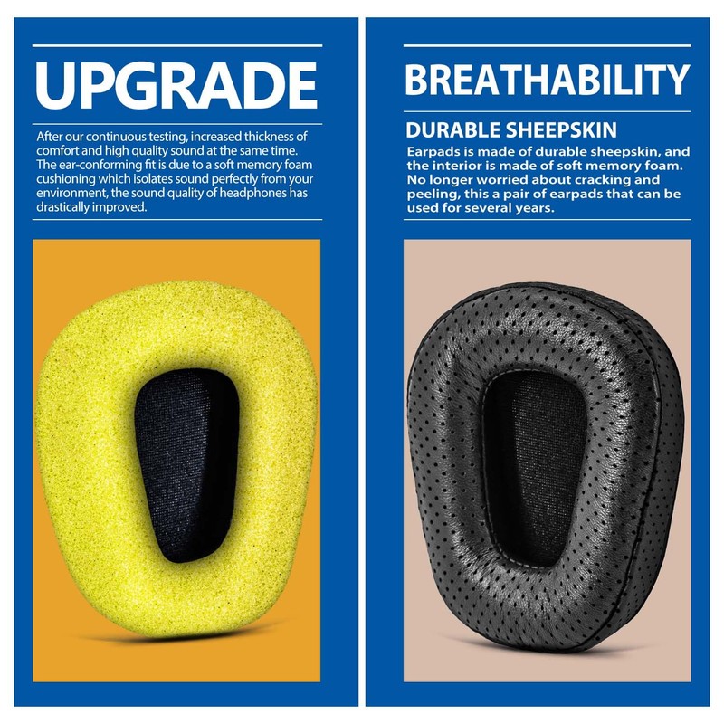 B450-XT B550-XT Replacement Ear Pads Sheepskin Leather Ear Cushion Compatible
