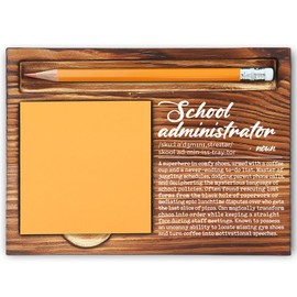 Thank You Appreciation Gifts for School Administrator, Going Away Gift Employee, Appreciation Gifts for Principal Admin Assistant Office Leader School Staff Self-Stick Note Pad Holders-LBB109