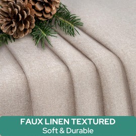 HOMEIDEAS 100% Linen Blackout French Door Curtains, Modern Farmhouse Privacy Door Window Curtains, 26 X 40 Inch Room Darkening Blinds, Shades for Bedroom Decor, 1 Panel, Natural