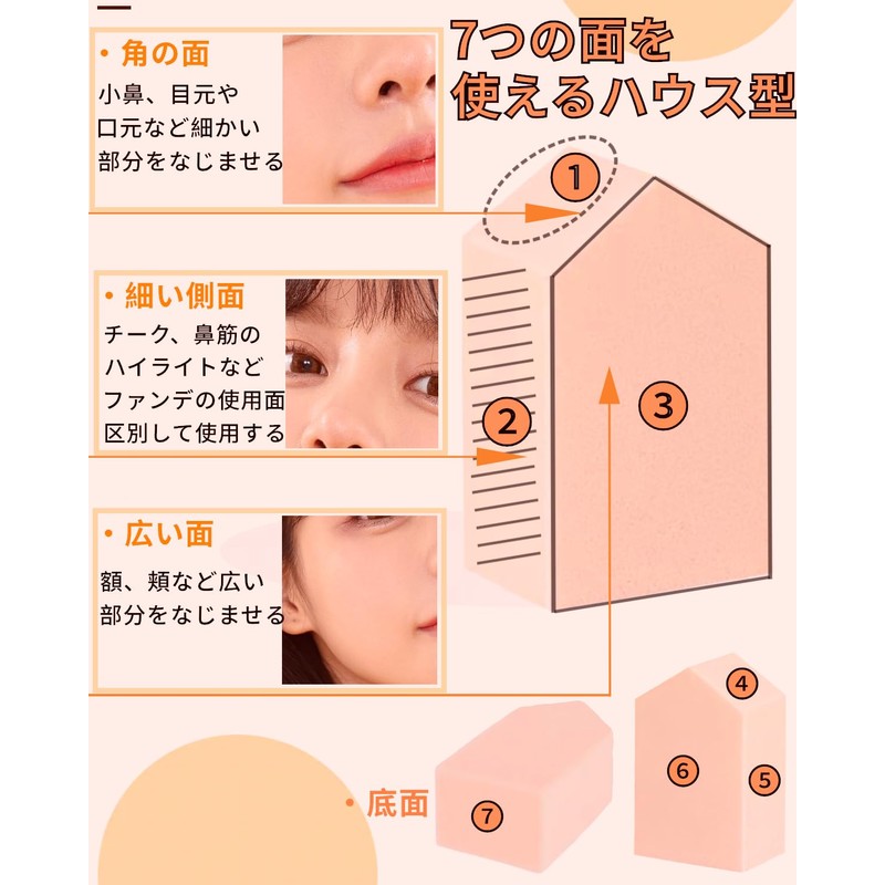 YOYOSOFT Makeup Sponge, Disposable Sponge, Foundation, Large Capacity, 35 Pieces,