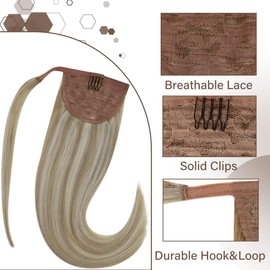 Hetto Braid Extensions Real Hair Blonde Hair Extensions Real Hair for Braid Remy Real Hair Extensions Braid Human Hair Ash Blonde Highlights #17/23 35 cm 70 g